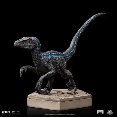Statue jw icons velociraptor blue